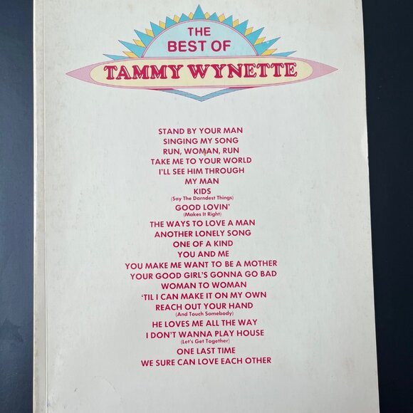 The Best of TAMMY WYNETTE Songbook Sheet Music Book, Piano Voice Guitar Country - Picture 1 of 2